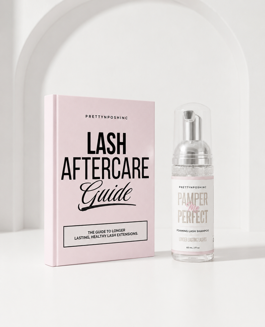 Lash Aftercare Bundle | Digital Guide + Physical Pamper Me Perfect Lash Shampoo